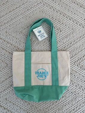 Trader Joe's Mini Pastel Canvas Tote